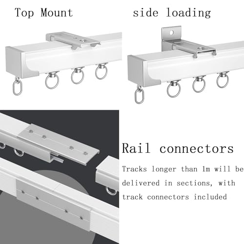 Guías para ventanales de salón con barra deslizante ajustable de aluminio 8