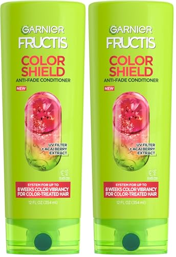 Garnier Fructis Conditioner, Color Shield, 12 Fl Oz | Anti-Fade | For Color-Treated Hair | Pack of 2