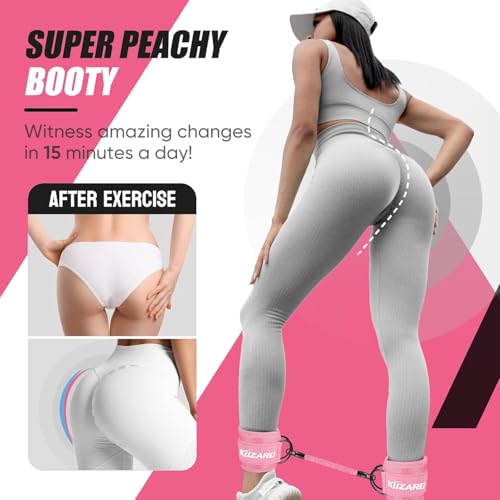 Resistance Bands Set with Ankle Straps, Legs and Glutes Workout Equipment, Ankle Weights Bands for Women, Booty Exercise Equipment for Kickbacks and Hip Training, Home Gym Fitness Equipment - Image 4