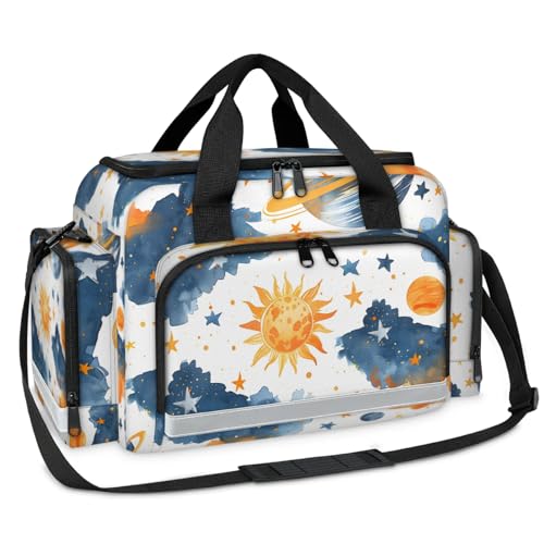 GzLeyigou First Aid Bags Empty, Limitless Starry Sky Emergency Bag First Aid Kit Multiple Compartment Kit Carrier On Call Trauma Bag For Paramedics Emergency Medical Supplies Kit