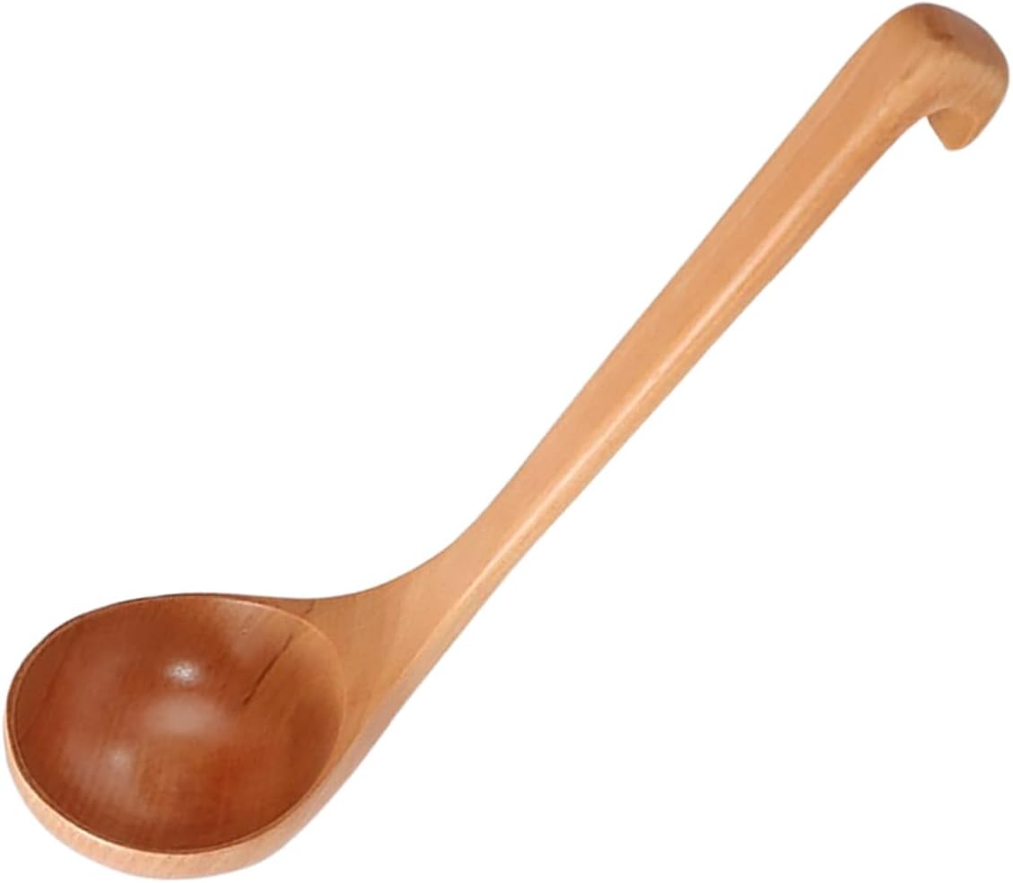 Wooden Soup Ladle Serving Spoon Large Capacity with Long Handle