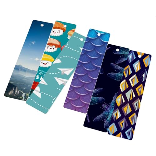 Idée cadeau unique : lot de 6 marque-pages japonais sushi bleu en coffret