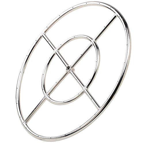 Stanbroil 12" Round Fire Pit Burner Ring, 304 Series Stainless Steel, BTU 92,000
