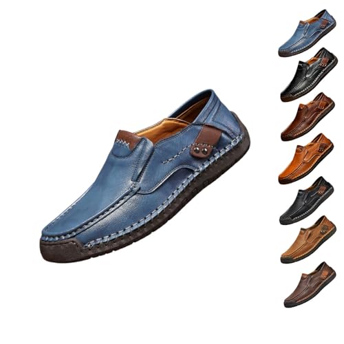 Enjerr Orthopedic Shoes,Slip on Leather Waterproof Fashion Orthopedic Shoe,Enjerr Orthopedic Balance Shoes Men for Balance