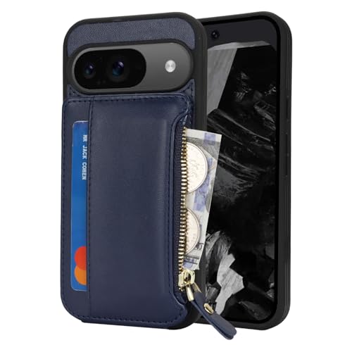 Image of Cavor for Google Pixel 9 /9 Pro Case Wallet with Card Holder, Blue