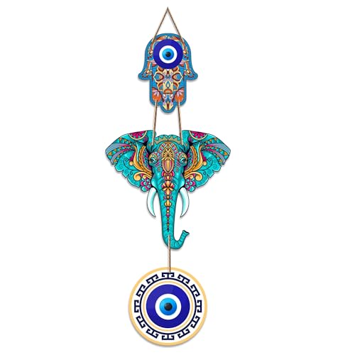 Artvibes Designer Elephant Wooden Wall Hanging For Luck Properity For Home Decoration | Livingroom | Spiritual Decor Items | Wall Illustrations | Ethn