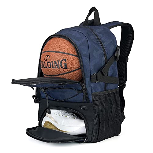 GRANDUP Basketball backpack with ball and shoes compartment Fit Volleyball,