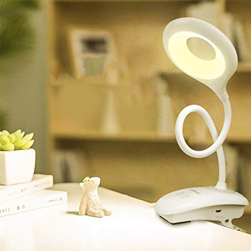 SONASHI STL-006 Rechargeable LED Clip Lamp, Bright LED w/USB Fast Charging, Touch Switch, Adjustable Holder Tube |Home Appliances
