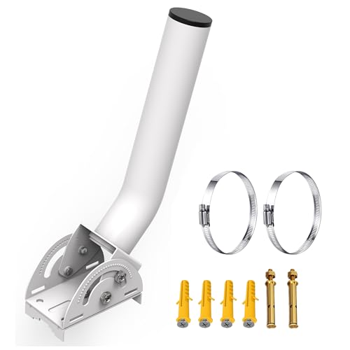 Support d'antenne universel, résistant aux intempéries, accessoire de montage sur poteau en J de 25 cm pour antenne TV extérieure, support de pont sans fil, poteau et support mural pour point d'accès