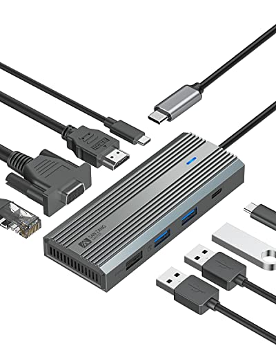 ABASK Hub USB C Adattatore 8 in 1 Tipo C con HDMI 4K, Porta Ethernet R ABASK Hub USB C Adattatore 8 in 1 Tipo C con HDMI 4K, Porta Ethernet R