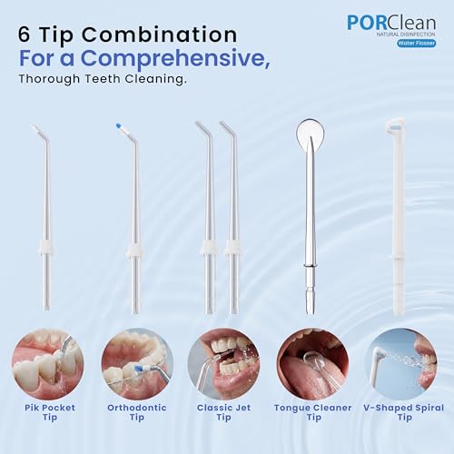 Image of PRO 200VPro Water Flosser for Teeth - 160 PSI Deep Cleaning, Rechargeable Oral Irrigator for Braces & Gums | 320ml Tank, 6 Tips, USB-C Rechargeable, IPX7 Waterproof | Dental Flosser - 1 Year Warranty