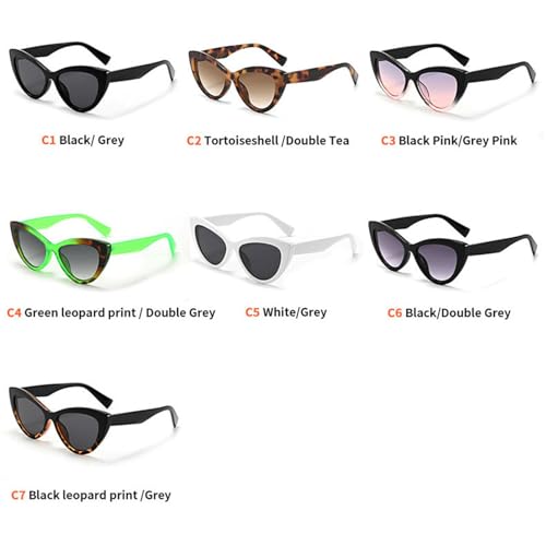 willochra Cute Cat Eye Sunglasses for Women 90s Luxury Vintage Gradient Sun Glasses Female Retro Black Eyewear Shades UV4003