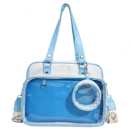 Sac messager Ita bleu de grande capacité à bandoulière réglable en PU