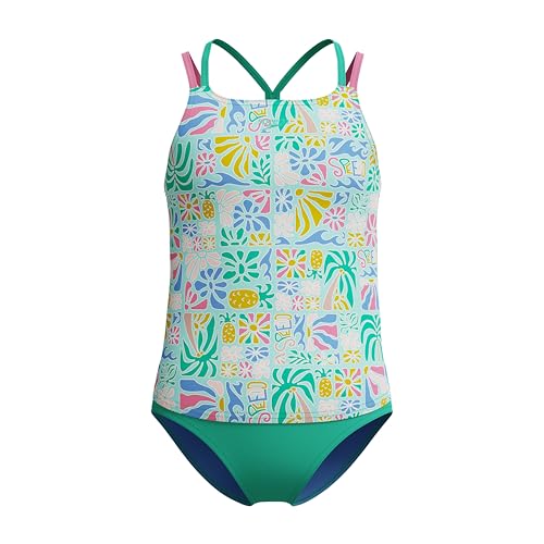 Image of Speedo girls Swimsuit Two Piece Tankini Thin Strap