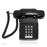 Tonalité de cloche mécanique rétro : le téléphone fixe filaire classique présente un look vintage avec une tonalité de cloche mécanique mélodieuse. Avec son design à double cloche et sa sonnerie claire, il ajoute une touche d'ambiance rétro à votre vie quotidienne.