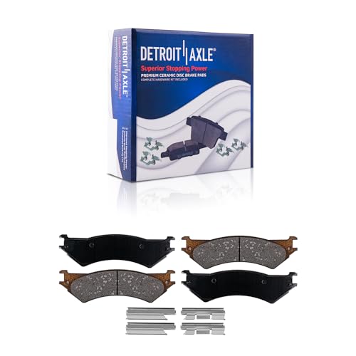 Image of Detroit Axle - Rear Brake Pads for Ford E250 E350 Econoline Club Wagon Super Duty Ceramic Brake Pads Replacement