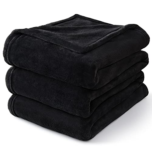 Bedelite BEUSC1SDB1TH Fleece Blanket Black Throw Blankets For Couch & Bed, Luxury Plush Cozy Fuzzy Blanket 50X60 Inches, Super Soft Warm Lightweight Throw Blanket For Travel Camping thumb #7