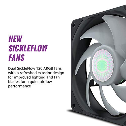 Image of Cooler Master MasterLiquid ML240L V2 ARGB Simple Water Cooling CPU Cooler 10.9 x 4.7 x 1.1 Inches 277 x 119.6 x 27.2 mm Liquid-Cooling-System-Cpu Cooler