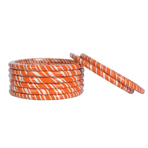 Image of Lac Bangle Set For Women and Girls | Jaipuri Lakh Lehariya Chudi Set | Rajasthani Traditional Chuda |Set of 8