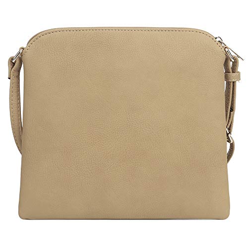 Image of SG SUGU Lightweight Medium Crossbody Bag Shoulder Bag with Tassel and Zipper Pocket