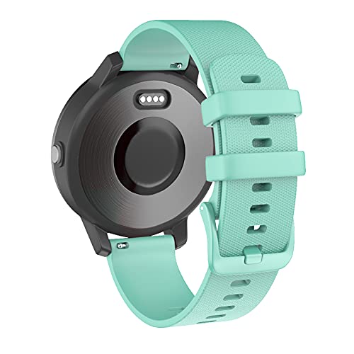 OVERSTEP Correa de Reloj para Garmin Vivoactive 3/Vivomove HR/ Venu/ Style/Forerunner 245/645 Music Galaxy Active 2, 20mm Silicona Pulseras de Repuesto Cover