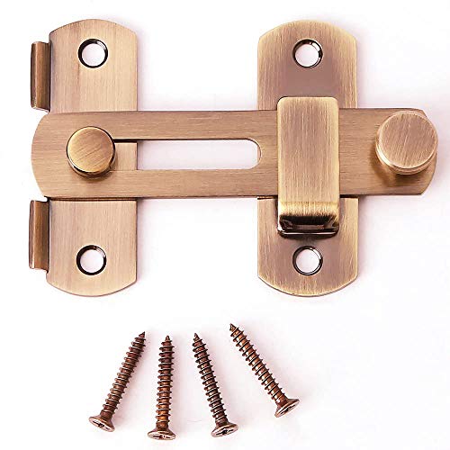 Large Stainless Steel Gate Latches, Door Holder Flip Latch Safety Door Bolt Latch Lock (Bronze) #TOP1