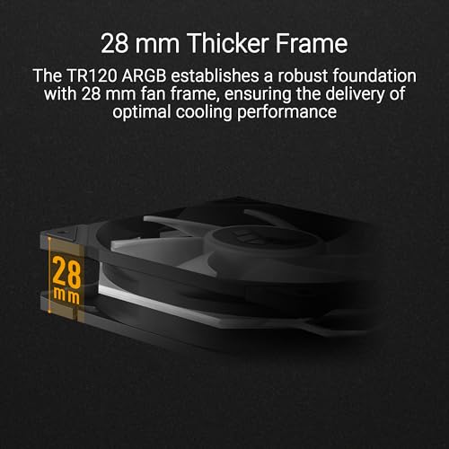ASUS TUF Gaming TR120 ARGB Reverse Blade Black Lot de 3 ventilateurs de boîtier 3 en 1 (120 mm PWM, 2000 tr/min, 2,75 mm H2O, 76,3 CFM, 16 LED RVB adressables individuellement, noir)