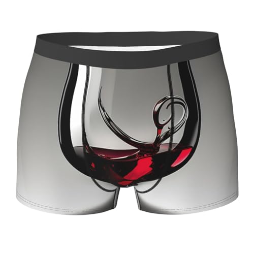 HGFVY Sous-vêtement tendance pour homme avec impression sur verre à vin, tailles S, M, L, XL, XXL, pour intérieur et extérieur, noir, XX-Large