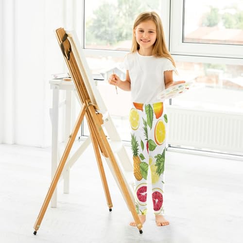 Bolaz Toddler Girls Leggings Printed Yoga Pants Leggings Pear Pineapple Fruit for Kids 5