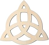 Simurg 11.5’’ Celtic Trinity Knot Wall Art wooden crystal grid Triquetra Symbol Sacred Geometry...