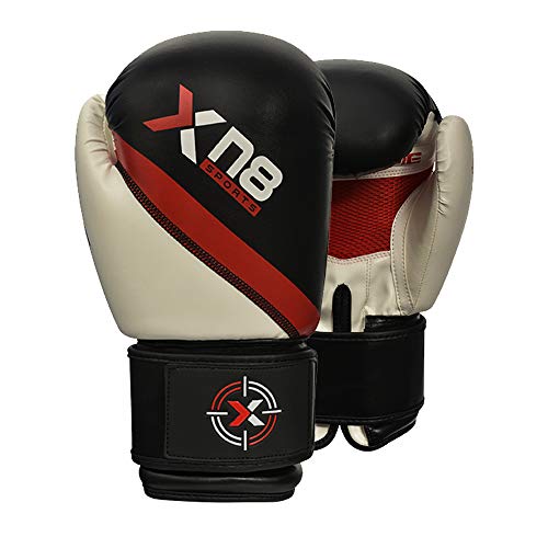 XN8 Boxing Gloves for Training Punch bag-Lamina Hide Leather Mitts For Fighting- Sparring- Muay Thai- Kickboxing-Great for Double End Speed Ball and Focus Pads Punching