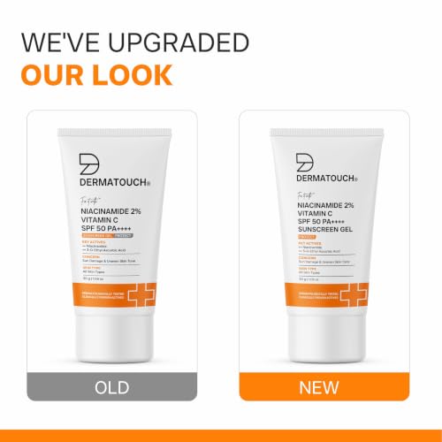 DERMATOUCH Niacinamide 2% Vitamin C SPF 50 PA++++ Sunscreen Gel – Broad Spectrum UVA/UVB Protection | Less White Cast | Fragrance-Free | For All Skin Types | 30g - Image 3