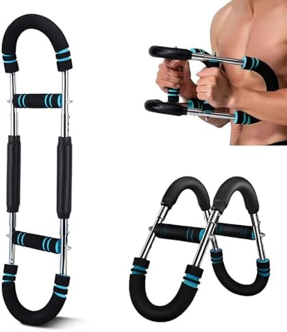Adjustable Power Twister Bar 40-100lb, Home Gym Chest and Arm Wor...