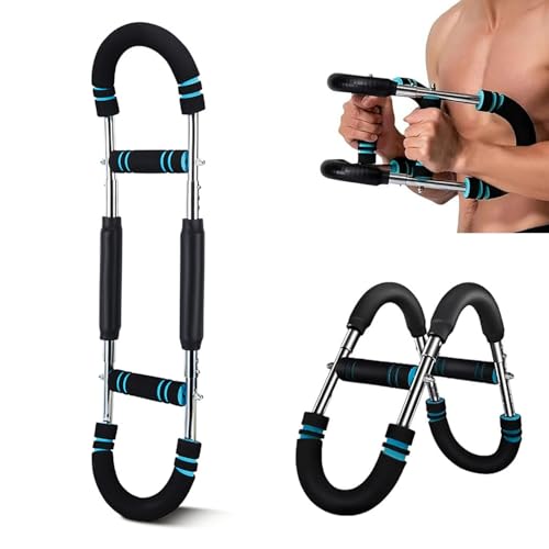 Adjustable Power Twister Bar 40-100lb, Home Gym Chest and Arm Wor...