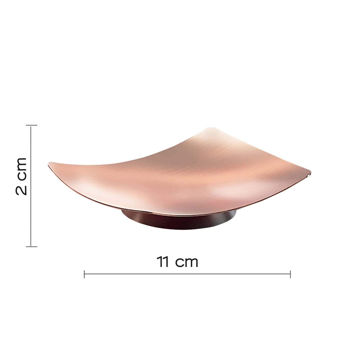 GEDY | Set Elettra 4 pièces, 1 Porte-Savon ; 1 Brosse WC ; 1 Distributeur de Savon et 1 Porte-Brosse à Dents, série fabriquée en Acier Inoxydable, Couleur Or Rose