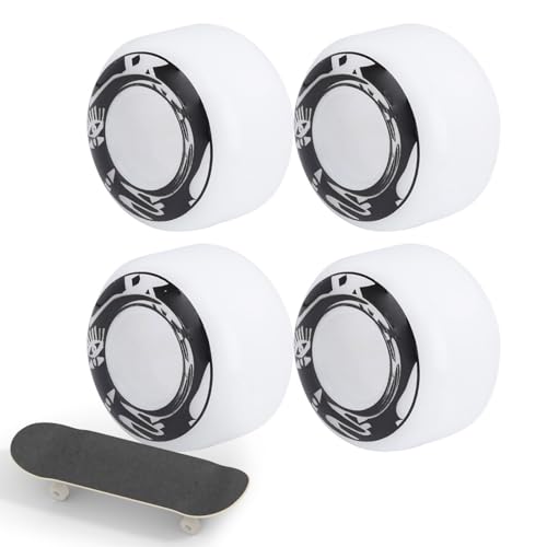 Agatige 4Pcs Roues de Skateboard 75-85A, 54x36mm/2.1x1.4 po Roues de Skateboard PU pour Skateboards Standards Roues pour Cruisers, Longboards et Skateboards Électriques Planche à Poisson (Noir)