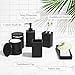 YMXYJM Bathroom Accessories Set, 6 Piece Bathroom Set with Toothbrush Holders, Soap Dispenser, Vanity Tray, Tumbler, Cotton Swab Jars, Bathroom Organizer，Bathroom Sink Sets, Matte Black