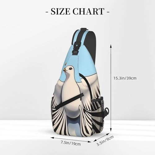Cross Chest Bag Diagonally Sling Backpack negro miniatura 3
