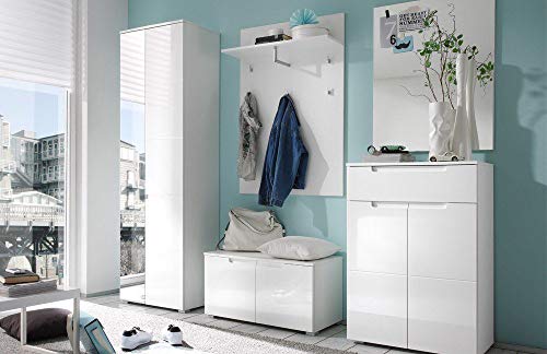 moebel-dich-auf Flur Garderoben-Set Slice weiß Hochglanz Fronten Korpus...
