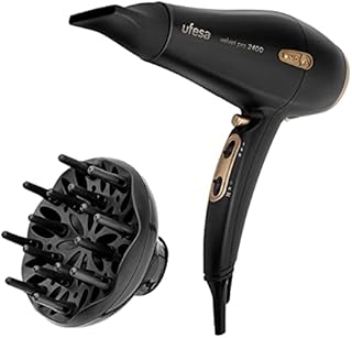 Ufesa Velvet Pro 2400 Profesjonalna suszarka do włosów z technologią jonową, dyfuzorem i koncentratorem, 2400 W, 2 prędkości i 3 temperatury