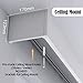 ZSHINE Four-in-One Curtain Pelmet with Double Rails Decorative Panel and Optional Smart Light Belts Ceiling Mounting Customize Length for Living Room Bedroom Kitchen Room