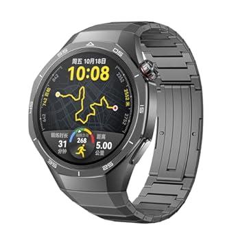 VeveXiao Pulseira de titânio resistente compatível com Huawei Watch GT 5 Pro 46 mm, pulseiras de substituição de liga de titânio luxuosa sem lacunas para relógio GT 5 Pro 46 mm pulseira masculina e