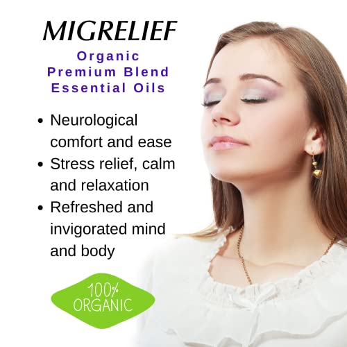 Migrelief Comfort Stick, Migraine And Headache Essential Oil Roll-On - Soothing, Natural, Organic. Helps Ease Tension While Supporting Neurological Comfort. Peppermint Lavender Essential Oils (10Ml). #TOP3