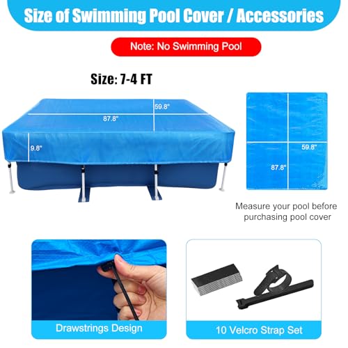 Bâche de piscine rectangulaire en polyéthylène durable bâche supérieure