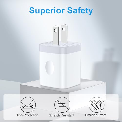 Tepoo PT-WC-03 Usb Charger Block,5V 1A Wall Charger,2 Pack Usb Power Brick Charging Box Cube Compatible thumb #3