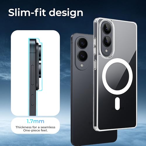 Image of A rtistque Clear Back Cover Case for Samsung Galaxy S25 Edge Compatible with Mag-Safe| Acrylic | Transparent Case for Samsung S25 Edge | Shockproof TPU | Stylish Protective Design - Transparent