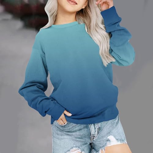 Girls Tie Dye Sweatshirts Oversized Long Sleeve Crewneck Pullovers Teens Graphic Sweaters Preppy Winter Clothes2