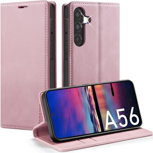 Étui Samsung Galaxy A56 5G rose chic idéal pour voyager léger sans portefeuille