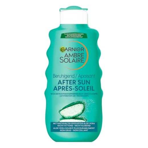 Garnier Ambre Solaire Beruhigende After Sun Milk, verlängert die Bräune und spendet Feuchtigkeit, 175 ml