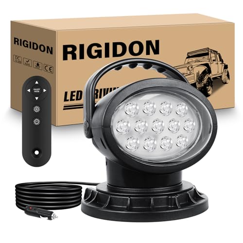 RIGIDON 50W Remote Control LED Search Light, 360 Rotating LED Work Light by RIGIDON - Used condition - US$76.17